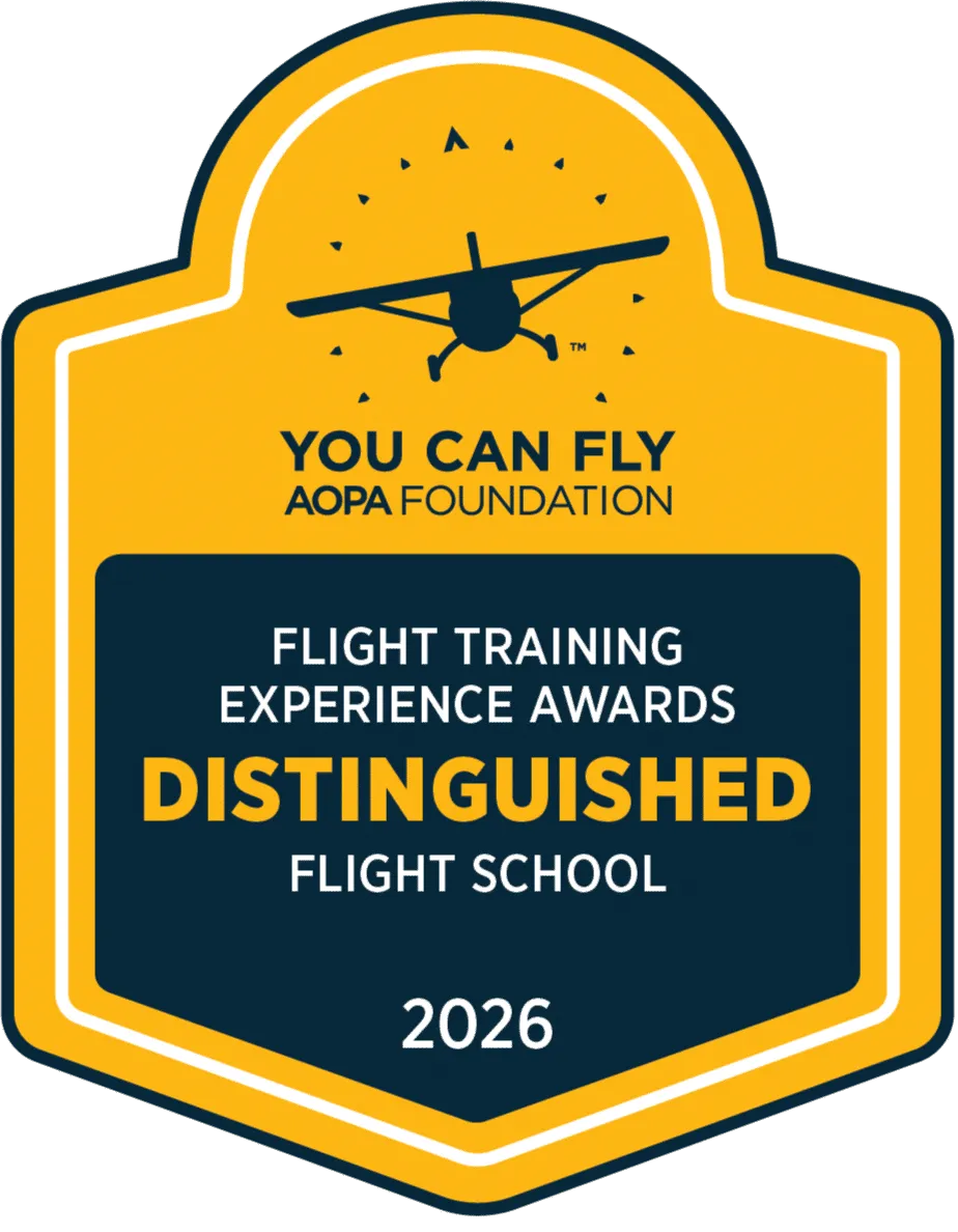 Distinguished Flight School AOPA 2026 badge