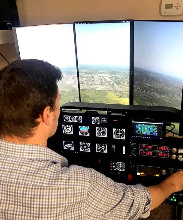 Pilot Rise certified flight instructor working with a student