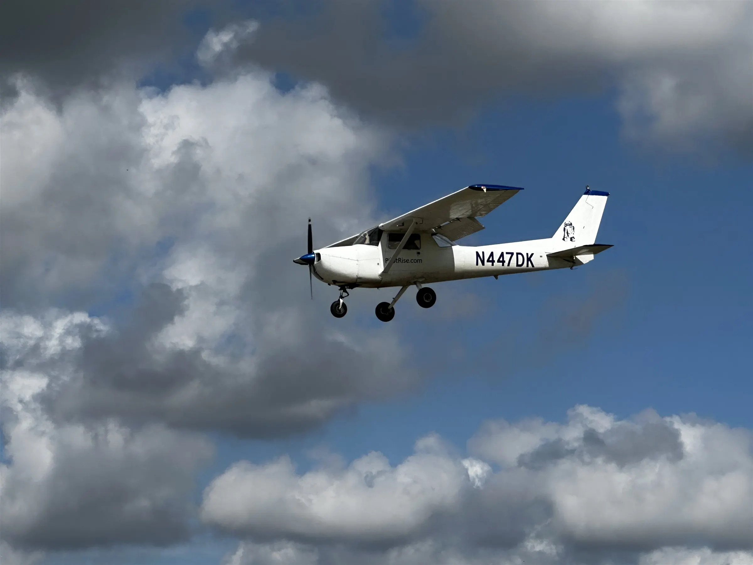 Why Pilot Rise flight training aircraft flying over North Texas