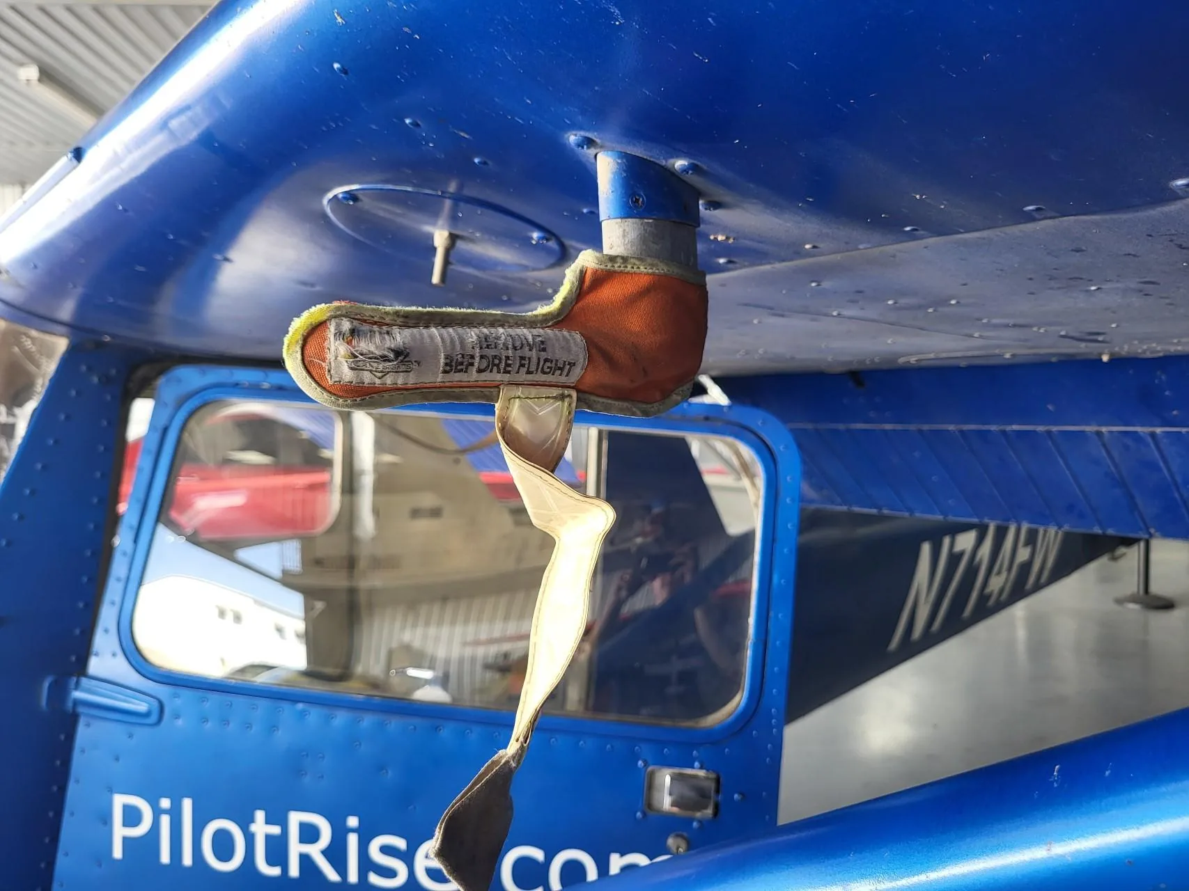 Remove Before Flight cover on a pitot tube