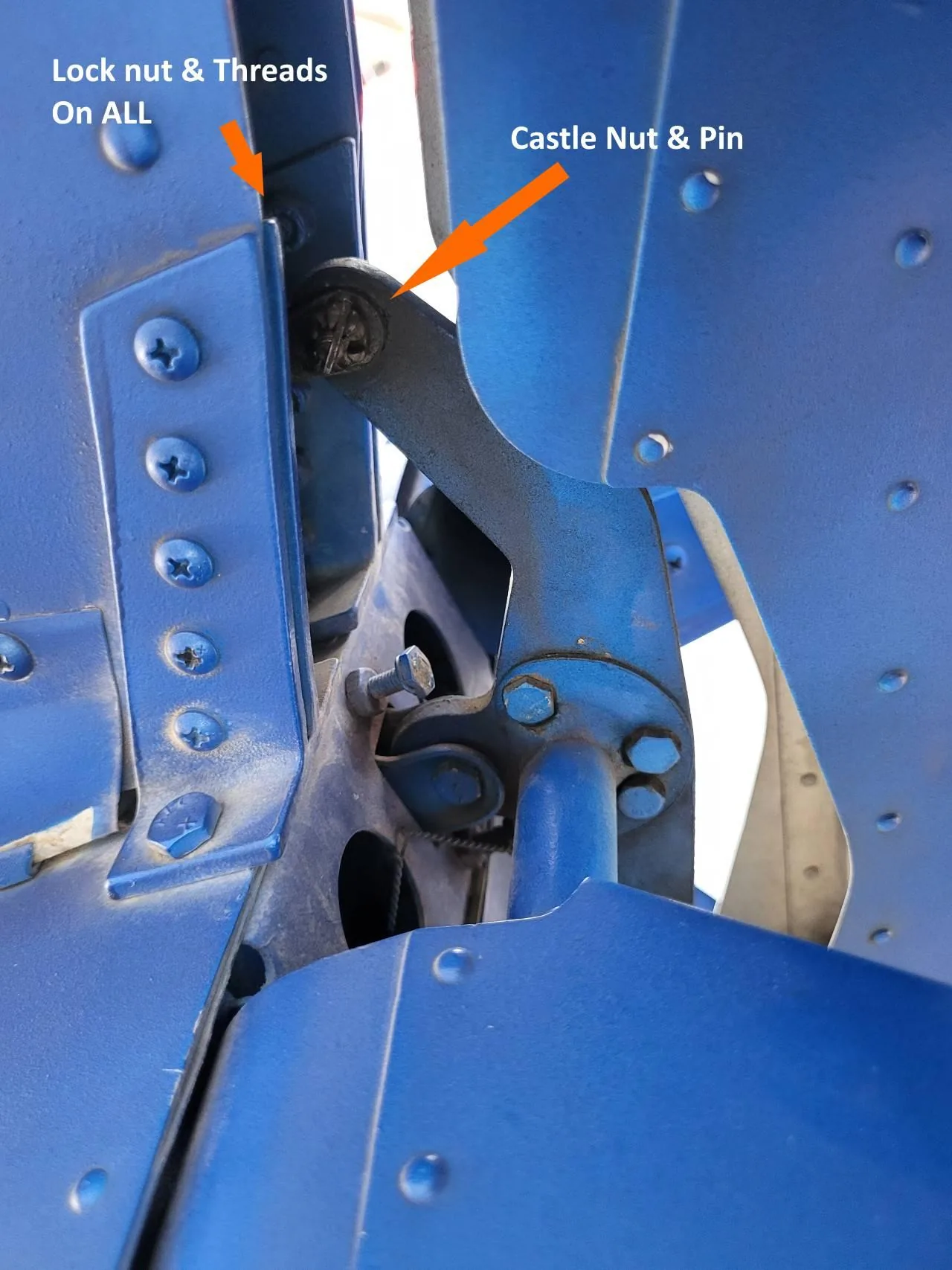 Second interior elevator attachment view